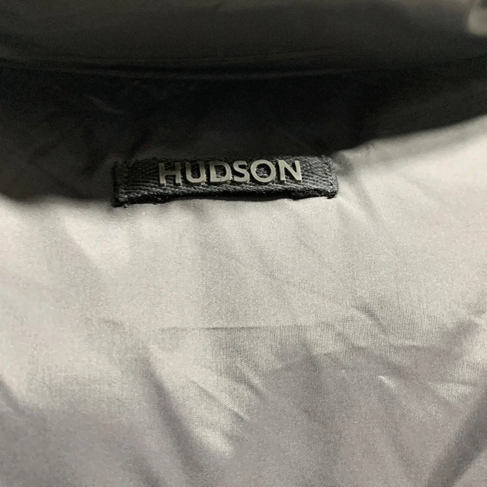 HUDSON Black Puffer Jacket Stand Collar Full Zip Women's Size Medium‎